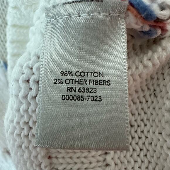 Christopher Banks women’s sweater white pastel coastal grandma colorful bohemian - Picture 4 of 8